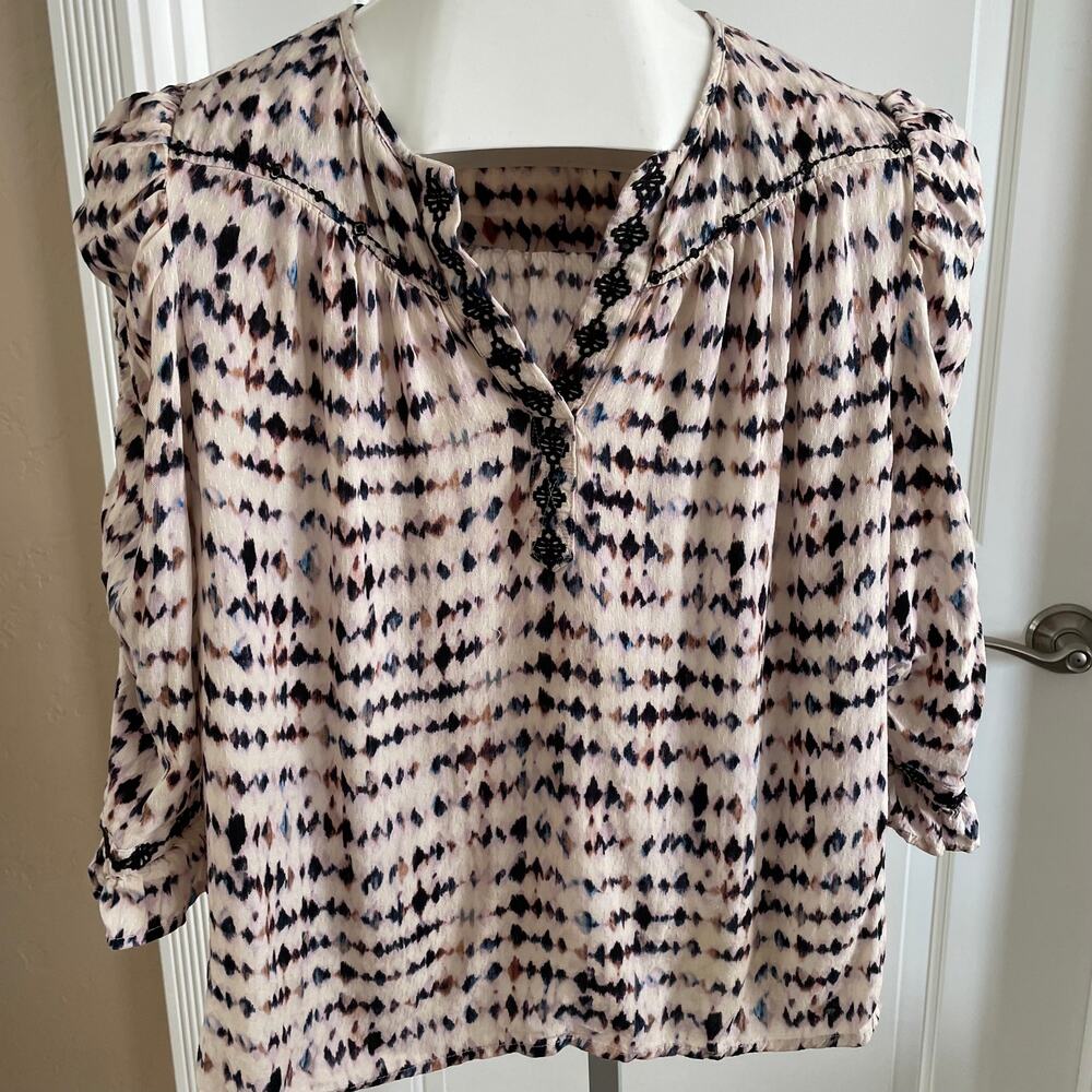 Democracy Blouse Womens Medium Bell Sleeves